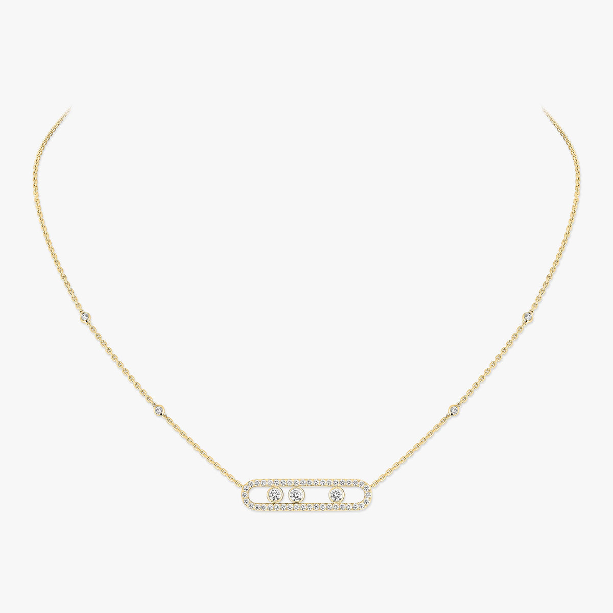 [LunaMar]MOVE PAVÉ FULL DIAMOND NECKLACE