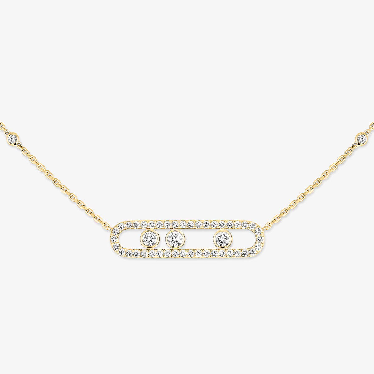 [LunaMar]MOVE PAVÉ FULL DIAMOND NECKLACE