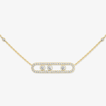 [LunaMar]MOVE PAVÉ FULL DIAMOND NECKLACE