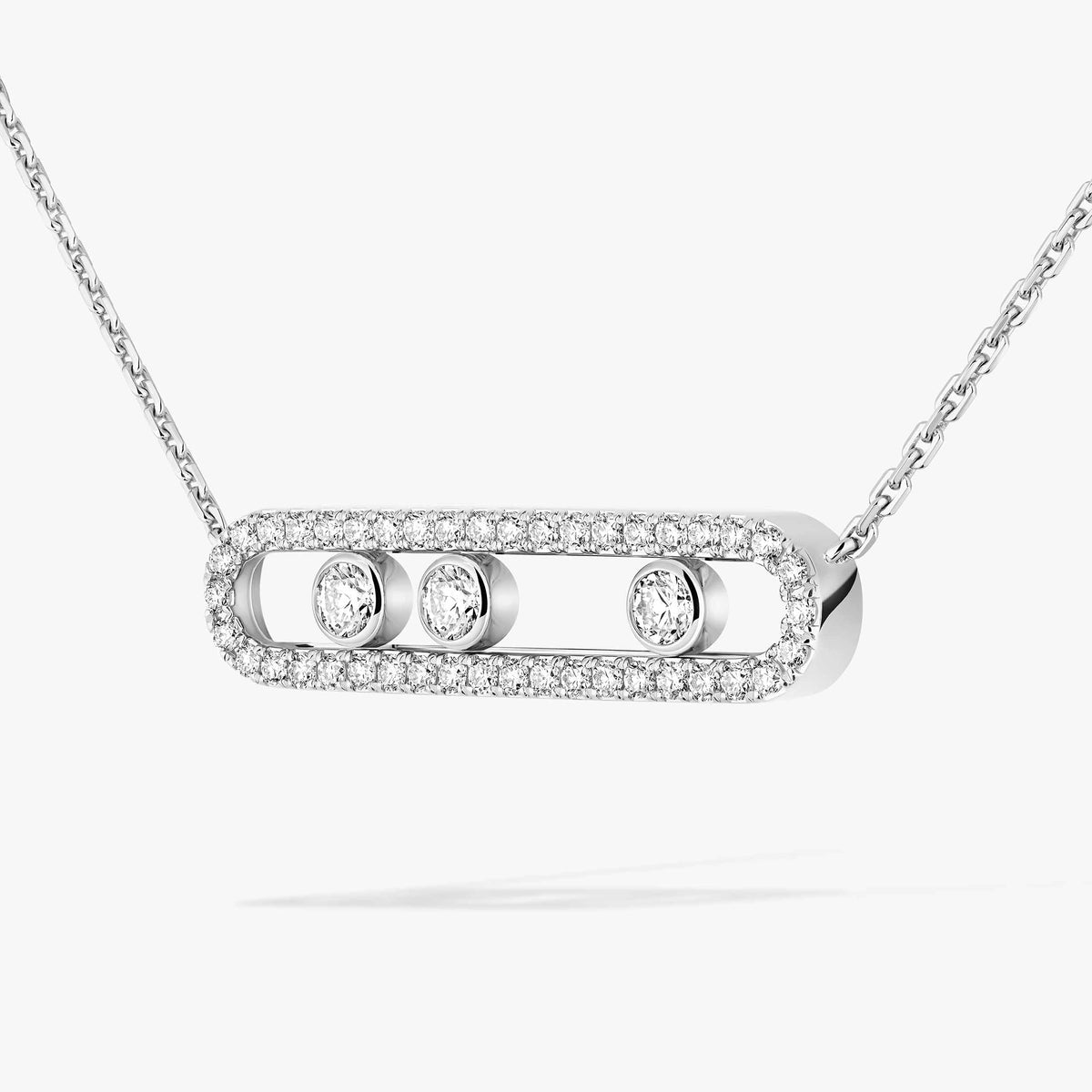 [LunaMar]MOVE PAVÉ FULL DIAMOND NECKLACE