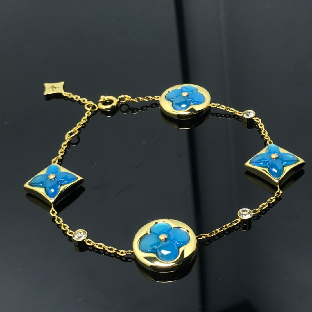 [LunaMar]STAR AND SUN 4 MOTIF BLUE BRACELET