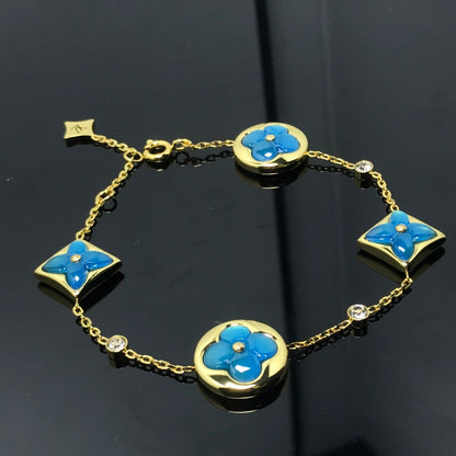 [LunaMar]STAR AND SUN 4 MOTIF BLUE BRACELET