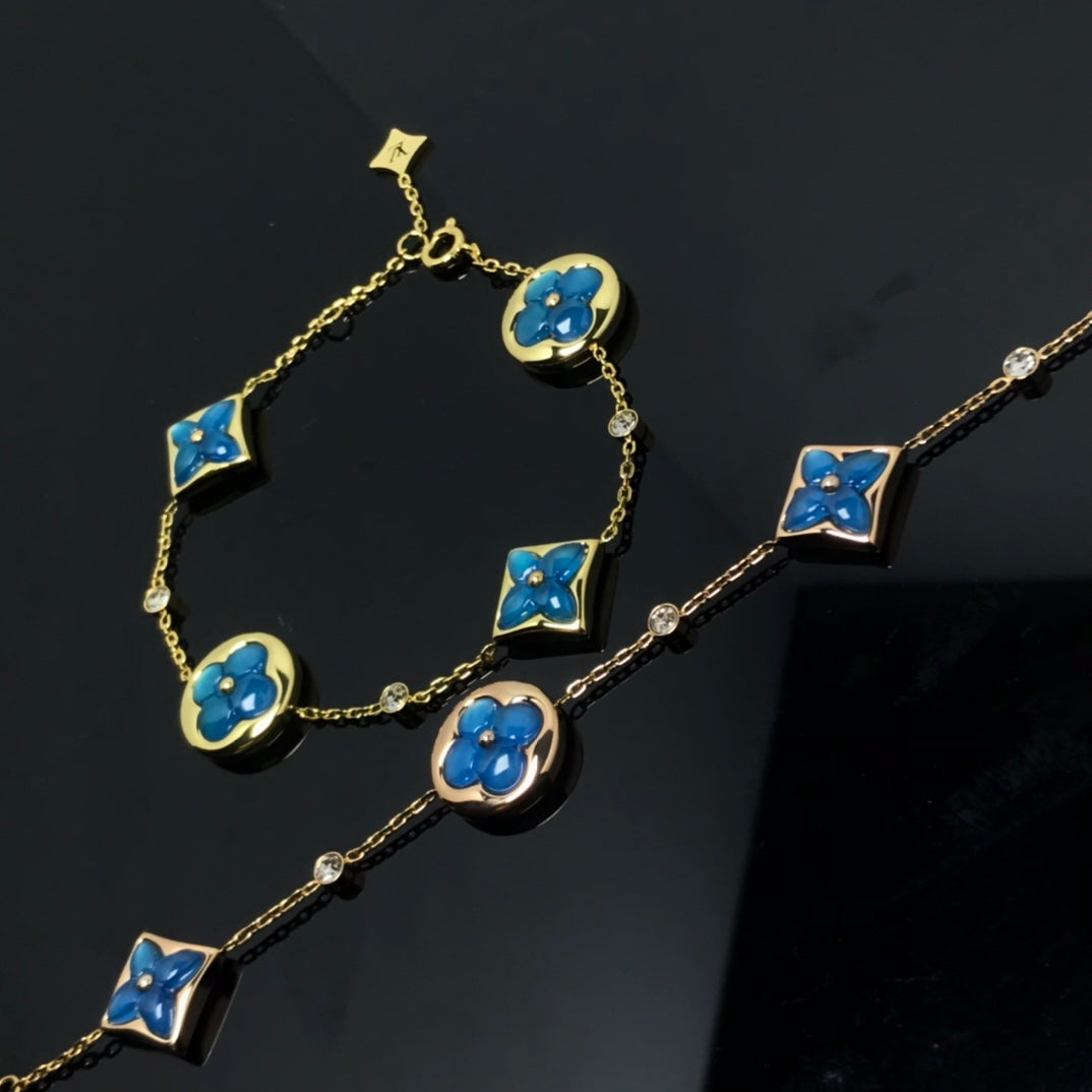 [LunaMar]STAR AND SUN 4 MOTIF BLUE BRACELET
