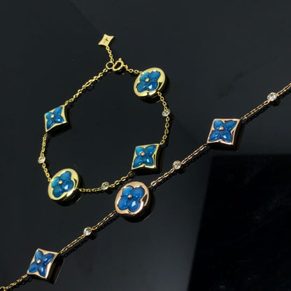 [LunaMar]STAR AND SUN 4 MOTIF BLUE BRACELET