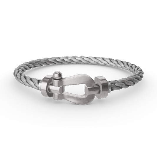 [LunaMar]FORCE LARGE HORSESHOE BRACELET - WHITE GOLD