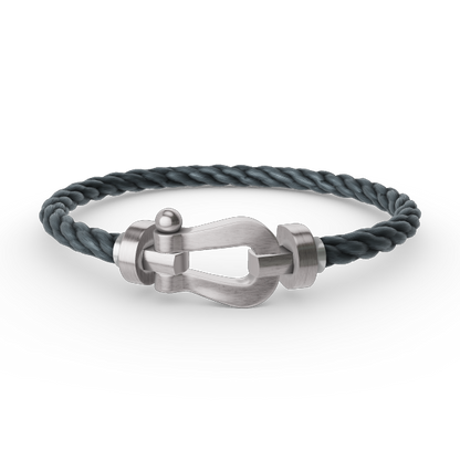 [LunaMar]FORCE LARGE HORSESHOE BRACELET - WHITE GOLD