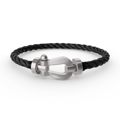 [LunaMar]FORCE LARGE HORSESHOE BRACELET - WHITE GOLD