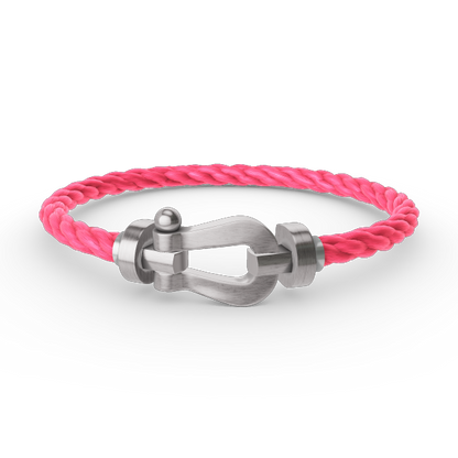 [LunaMar]FORCE LARGE HORSESHOE BRACELET - WHITE GOLD