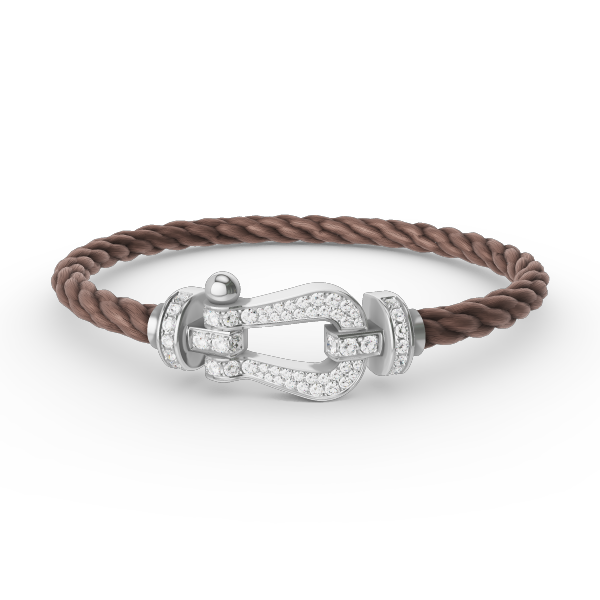 [LunaMar]FORCE LARGE HORSESHOE FULL DIAMOND BRACELET - WHITE GOLD