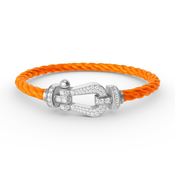[LunaMar]FORCE LARGE HORSESHOE FULL DIAMOND BRACELET - WHITE GOLD