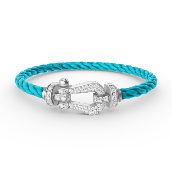 [LunaMar]FORCE LARGE HORSESHOE FULL DIAMOND BRACELET - WHITE GOLD