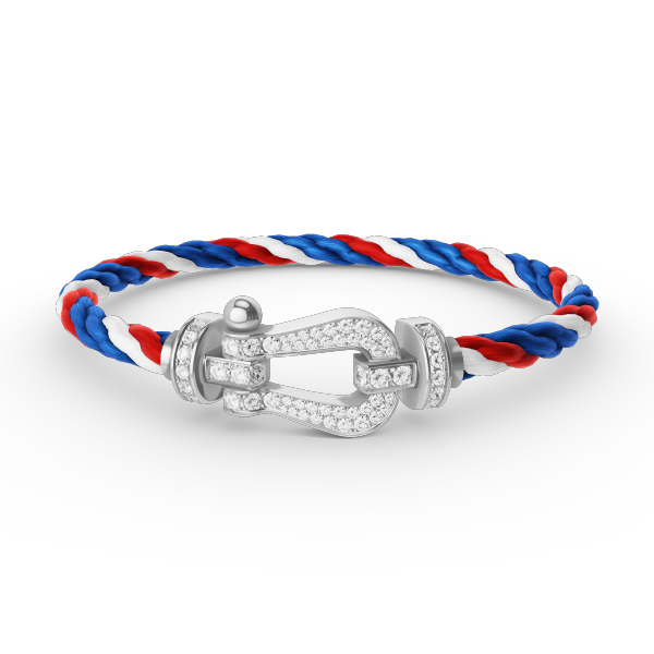 [LunaMar]FORCE LARGE HORSESHOE FULL DIAMOND BRACELET - WHITE GOLD