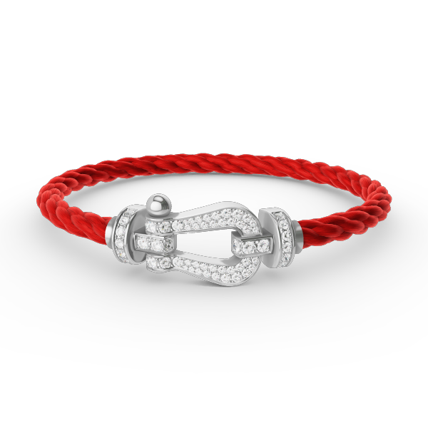 [LunaMar]FORCE LARGE HORSESHOE FULL DIAMOND BRACELET - WHITE GOLD