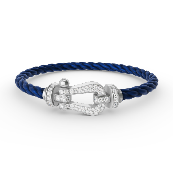[LunaMar]FORCE LARGE HORSESHOE FULL DIAMOND BRACELET - WHITE GOLD