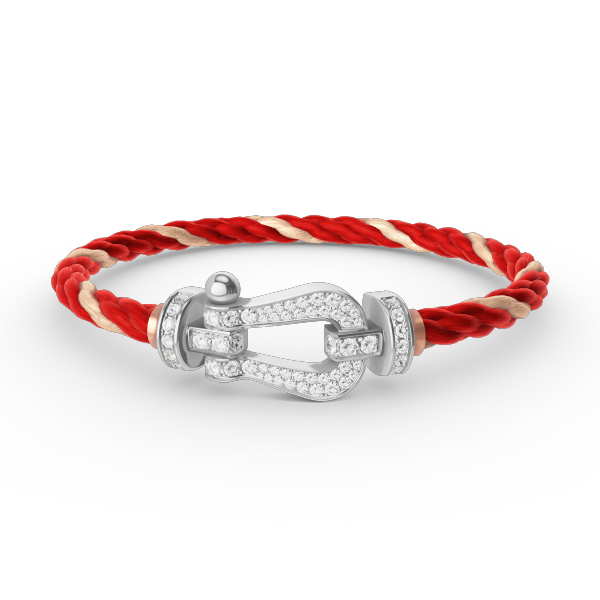 [LunaMar]FORCE LARGE HORSESHOE FULL DIAMOND BRACELET - WHITE GOLD