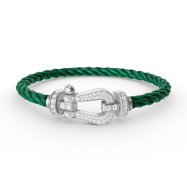 [LunaMar]FORCE LARGE HORSESHOE FULL DIAMOND BRACELET - WHITE GOLD